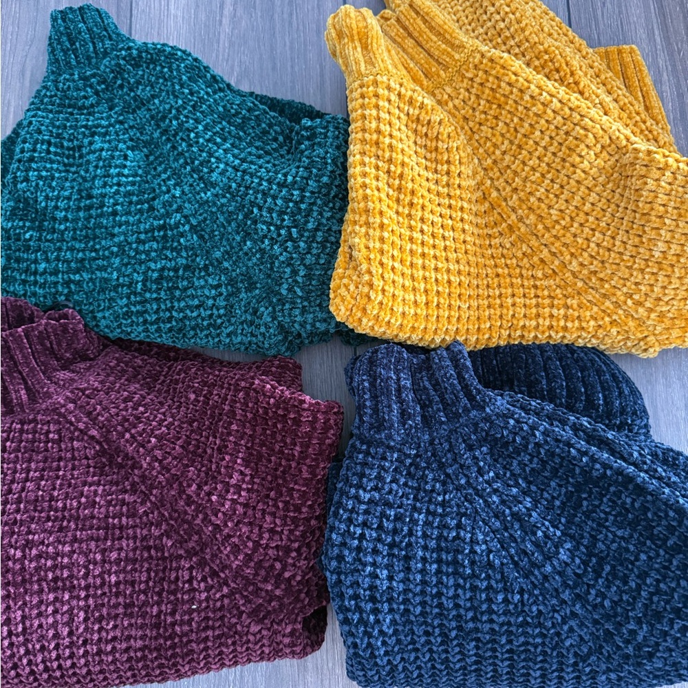 H&M Chunky Knit Turtleneck Sweaters - Teal, Mustard, Plum, Navy